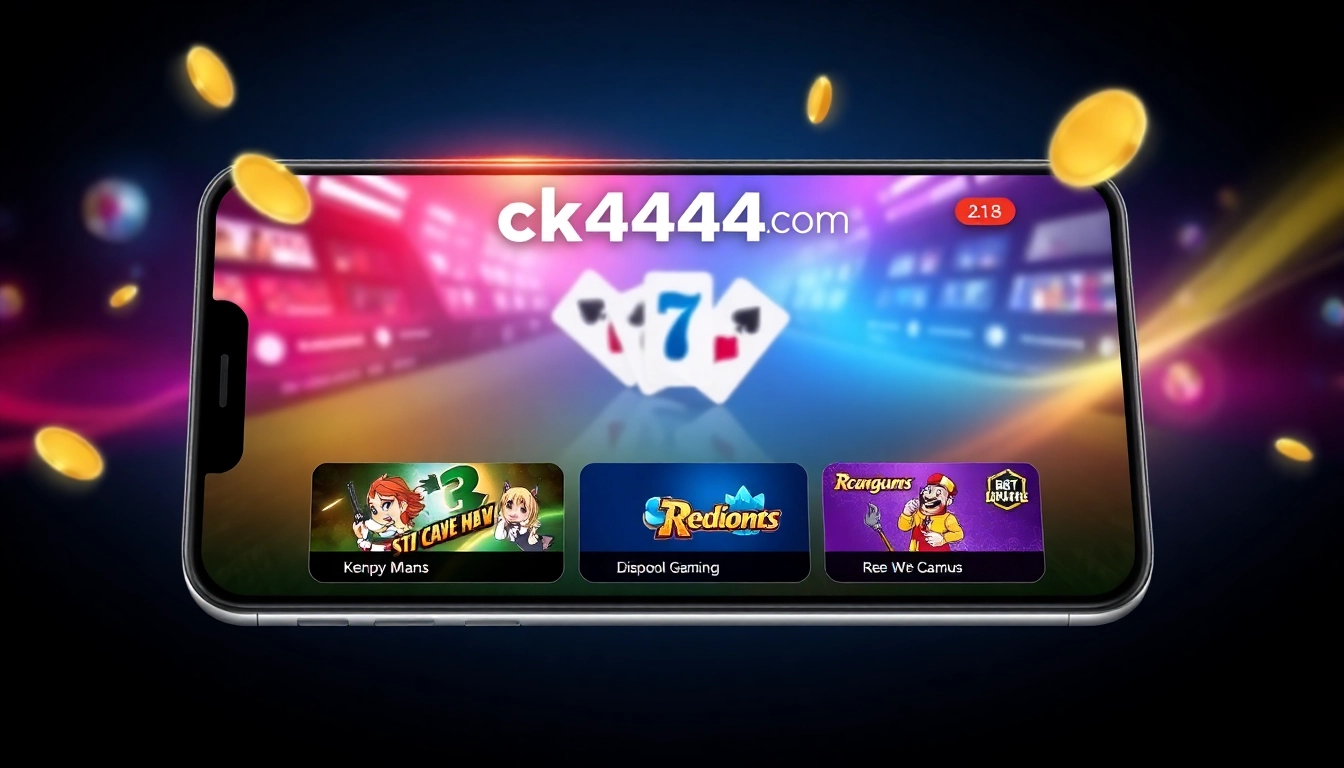 Using ck4444 com app, players navigate a user-friendly online gaming platform on mobile with vibrant visuals and engaging interface.