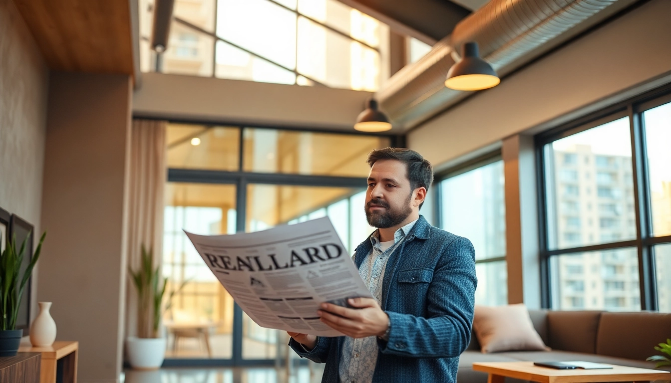 Landlord Property News updates in a professional setting, landlord reviewing digital reports on