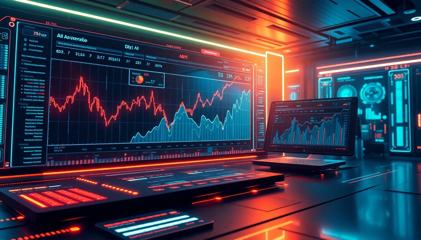 Modern aicoin trading dashboard displaying real-time charts and AI data analysis interfaces for